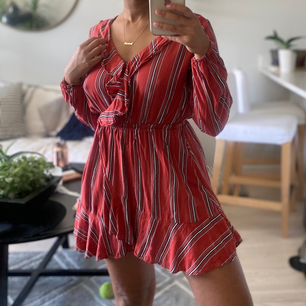 Striped Flowy Mini Dress